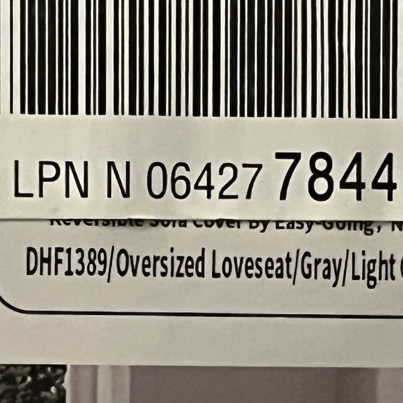 Easy-Going Reversible Sofa Cover Oversized Loveseat- Gray NEW - Picture 3 of 4